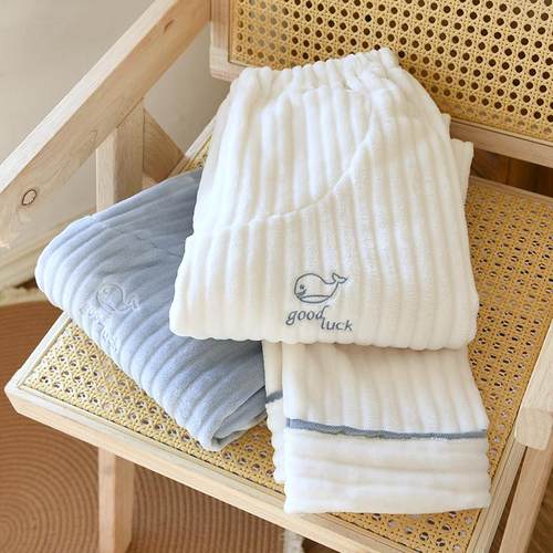 孕妇睡裤不勒肚可调节孕期秋冬加绒产妇保暖月子托腹裤家居长裤