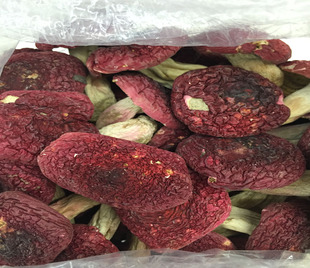 福建闽北大山特产 武夷特产 精选正品金坑红菇白脚干货500克