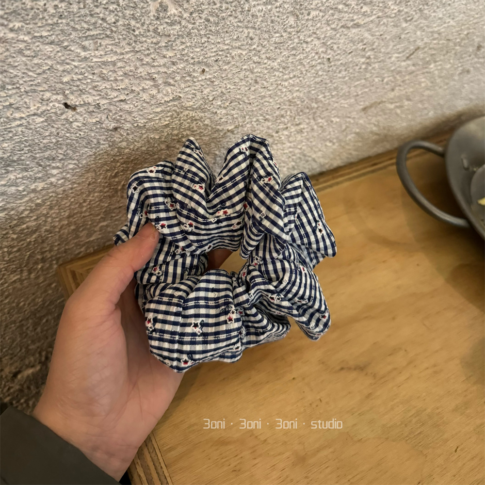 韩系复古小碎花大肠发圈森系