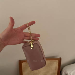 头层牛皮3层零钱包口红耳机数据线身份证钥匙手拿包 溜班无痕迹