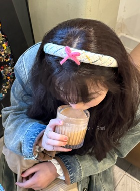 甜美啦！粉色系发箍发绳边夹