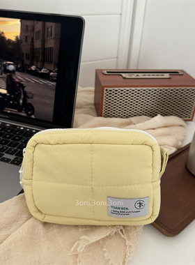 加厚小号收纳！特别尼龙格奶黄数据插头线微单ccd～姨妈巾收纳包