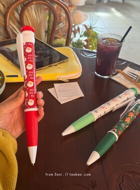 软到心巴的圣诞笔！氛围拉满！ju大圣诞款圆珠笔！搞怪28.5cm大笔