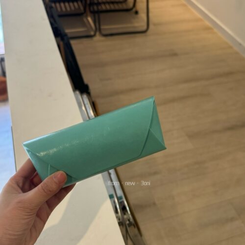 简约油青色墨镜近视眼镜收纳盒
