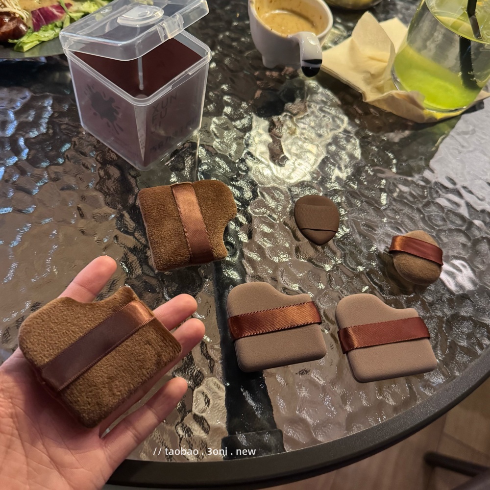 有的都有！这很咖系～6片装日常女生补妆粉扑干湿拇指美妆散粉扑