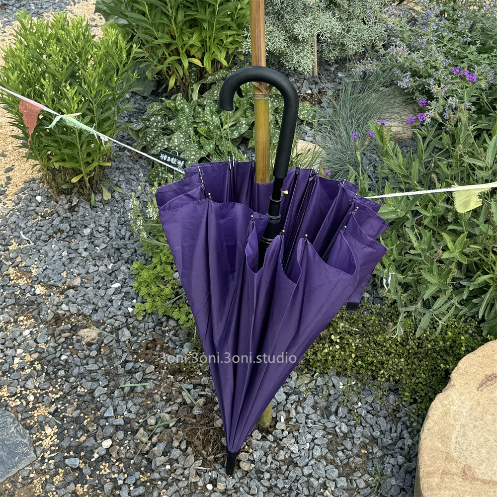 拍照好看遮雨纯色小众雨伞~