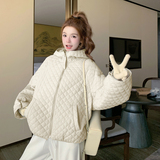 【现货】菱格轻薄羽绒服短款连帽90白鸭绒外套005-6111-P255-K375，女装羽绒服，浙宝005