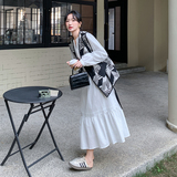 独特漂亮马甲连衣裙女开春穿搭2025超火高级感减龄遮肚，女装连衣裙，浙宝005