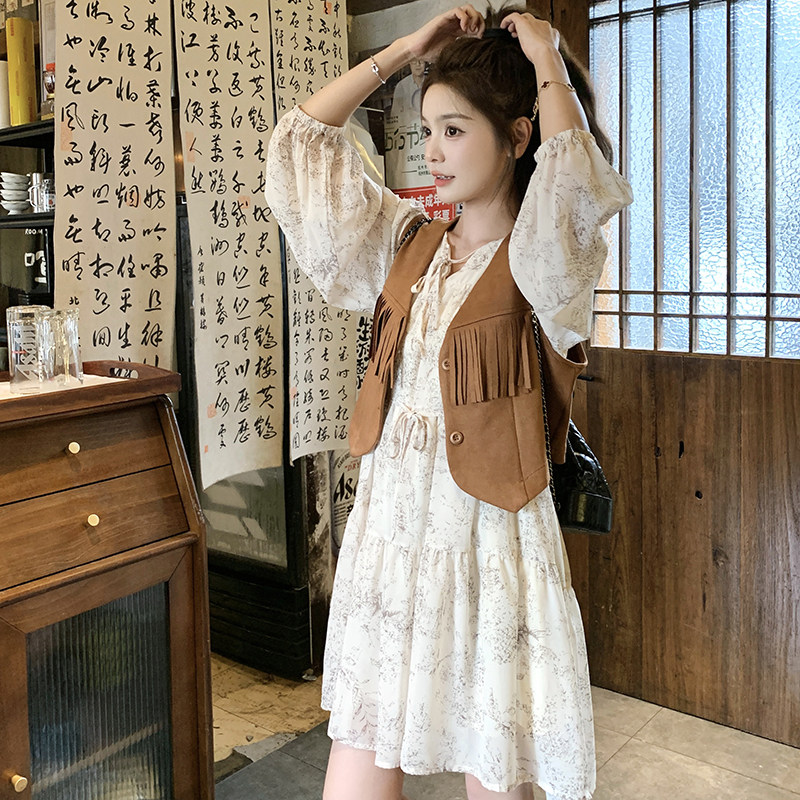数据出现货复古流苏马甲碎花连衣群套装9958P145-K218,商品下架区,浙宝005