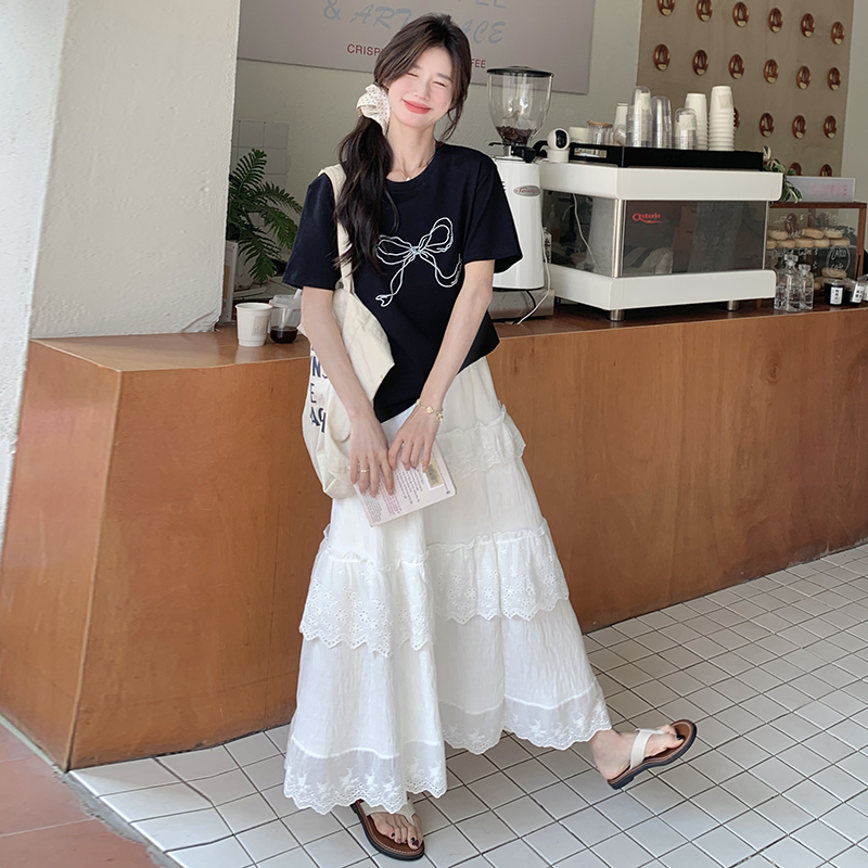 2025夏季新款T恤半身裙套装005-663-P145-K218，女装套装/套裙，浙宝005