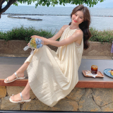 【现货]2026新款吊带连衣裙度假沙滩长裙子0059902P105-K158，女装连衣裙，浙宝005