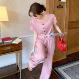 【现货】2026新款夏装小香风套装阔腿裤两件套005-658-P145-K208，女装套装/套裙，浙宝005