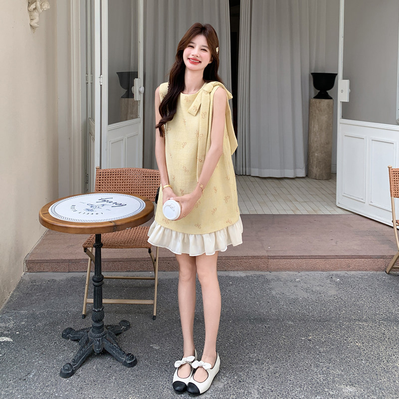 【大货出】小香风刺绣无袖连衣裙荷叶边背心裙527-P155-K248,女装连衣裙,浙宝005