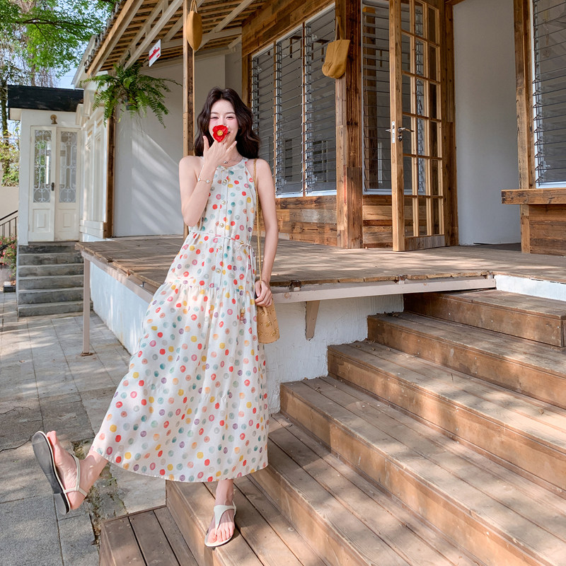 【新款】彩色波点挂脖连衣裙女2B063-6202-P145-K238,商品下架区,浙宝005