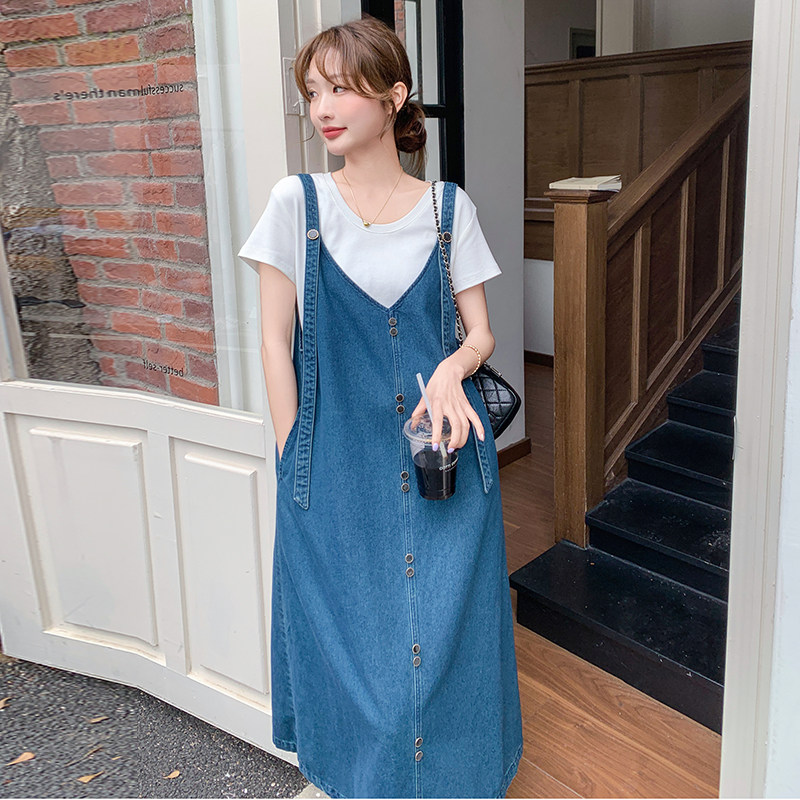 【现货】2026新款套装牛仔连衣裙两件套005-666-P175-K258，女装连衣裙，浙宝005