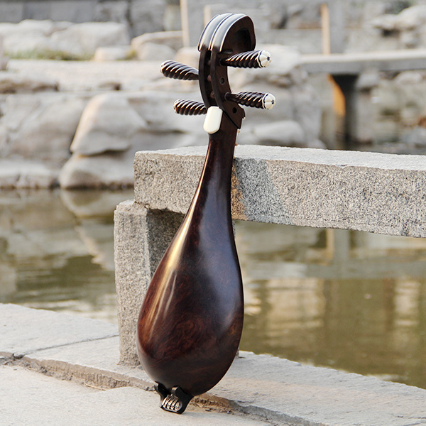 专业剧团艺考演奏用琴黑檀木柳琴弹拨乐器厂家促销赠配件弦拨片盒