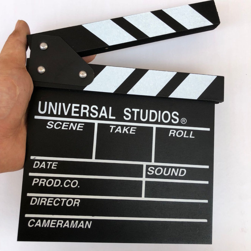 场记板电影打板专业创意摆件摄影道具电影开拍牌木质中英文导演板