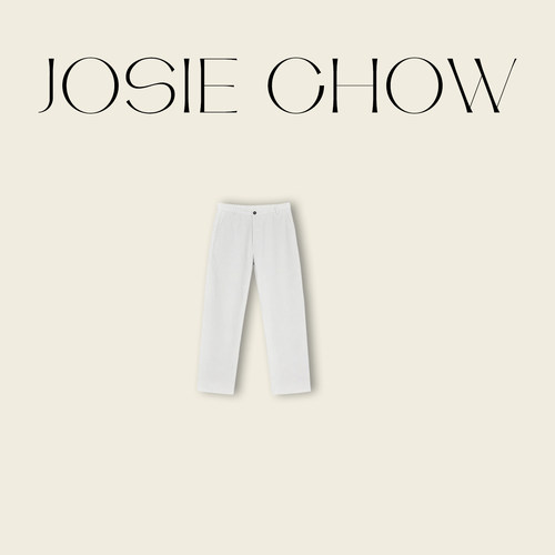 JOSIE CHOW【高端进口全棉】舒适棉柔直筒休闲白牛牛仔裤RW882270