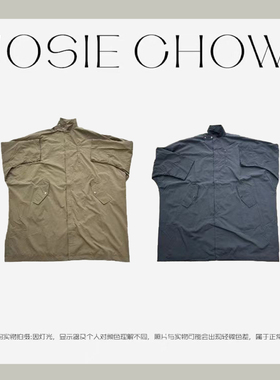 JOSIECHOW【黑色/棕色】长款双色风衣外套。JC153302