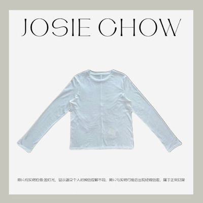 JOSIE CHOW【埃及进口长绒棉】亲肤基础百搭长袖T恤女。Tr821183