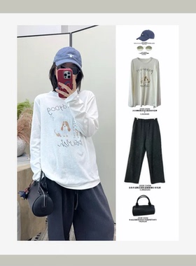 JOSIE CHOW【童趣】2026春新款舒适百搭狗狗印花棉T恤 CJ5210183