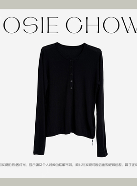 JOSIE CHOW【浅影晚风】春夏新款宽松莱赛尔上衣长袖T恤JC213513