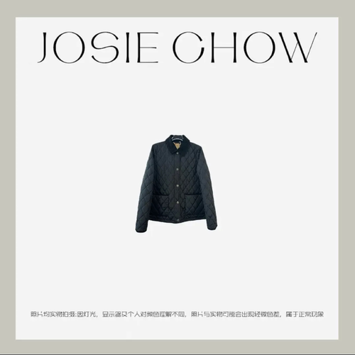JOSIE CHOW【巴家】秋冬高奢老钱风菱格纹棉服BA027046