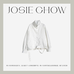 JOSIE 潇洒 2026春新款 休闲通勤亚麻短外套夹克JC714121 CHOW