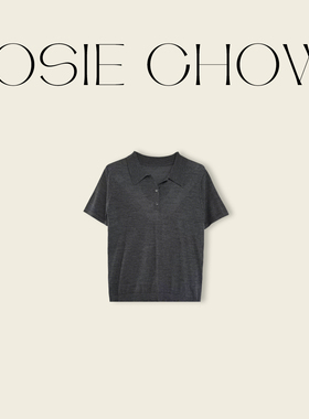 JOSIE CHOW【经典舒适】夏季休闲polo领短袖T恤羊毛上衣JC462531