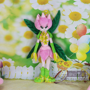 动漫周边 数码宝贝 大冒险  妖精型  花仙子 花仙兽 毛绒玩具公仔