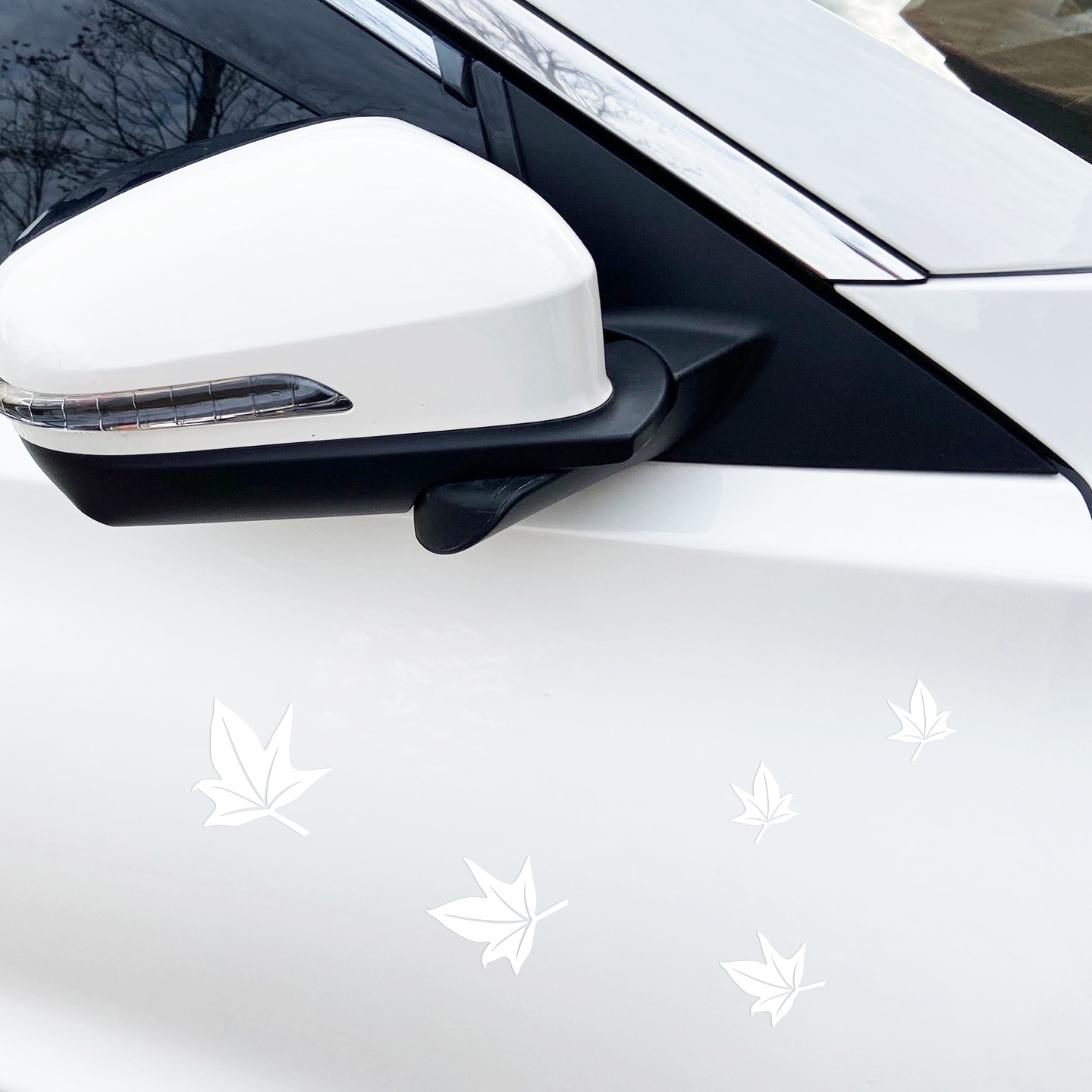 汽车装饰贴纸划痕遮挡车贴前保险杠车身白色个性创意刮痕遮盖贴画