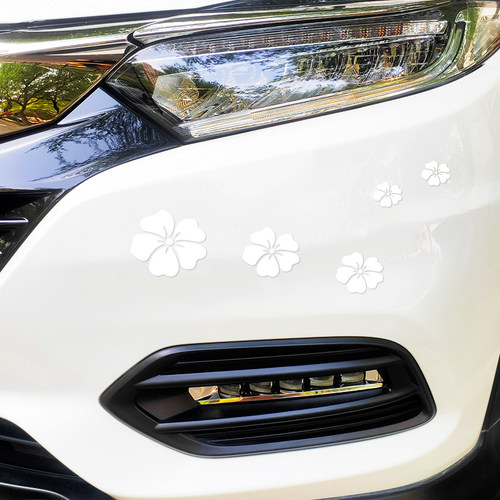 花朵遮挡划痕贴纸车门保险杠装饰