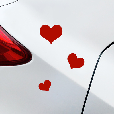 汽车爱心贴纸创意遮挡划痕装饰