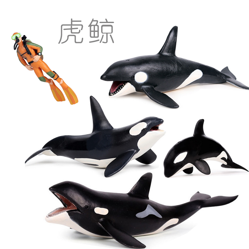 하드 플라스틱 킬러 고래 장난감 시뮬레이션 킬러 고래 모델 솔리드 PVC 킬러 고래 오카 장식품 고래 인형