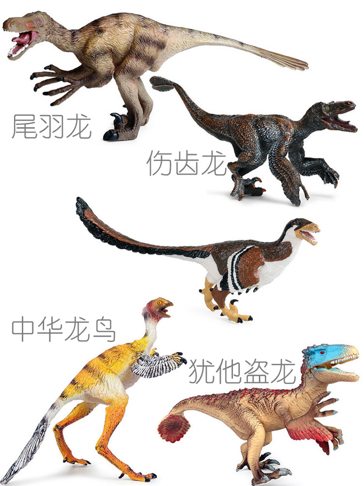 꼬리 YUTOSAURUS 장난감 하드 플라스틱 시뮬레이션 SINORNITHOSAURUS RHYTHROZOON 익룡 UTAHRAPTOR TROODON 공룡 모델