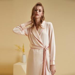 2025新款 家居服 睡衣女士晨袍系带收腰显瘦浴袍女式