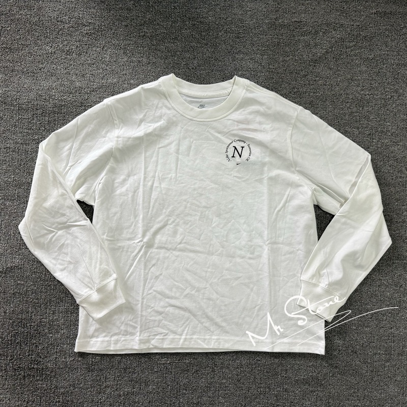 NIKE/耐克 女子运动休闲纯棉圆领针织长袖T恤DR9027-100