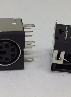 PS2插座 6P 6芯黑色 健盘座 键盘鼠标插座 PS-2接口 S 端子