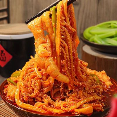 无骨鸡爪+千层肚+贡菜川香红油地道川味香辣毛肚贡菜双拼三拼即食