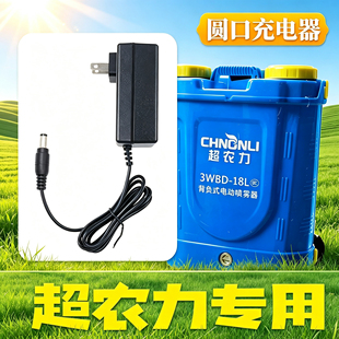 适用于超农力12V1A充电器圆孔锂电池电动喷雾器通用电源适配器