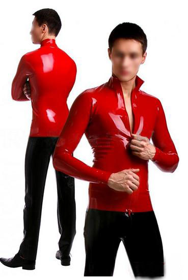 乳胶上衣 男 高领长袖 上衣 TOPS  定制