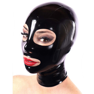 开眼鼻嘴 无拉链乳胶头套 经典 款 高弹力 脖子套入