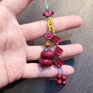 天然朱砂马年挂件高含量紫金砂多福多财小马挂饰手机链包挂饰品