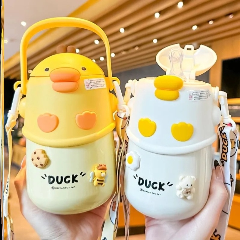 保温杯热销榜吸管外出携带不锈钢上班上学专用宿舍巨好看的咖啡杯