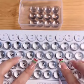 透明豆豆打字贴美甲神器保护美甲贴不易断打字长指甲打游戏键盘