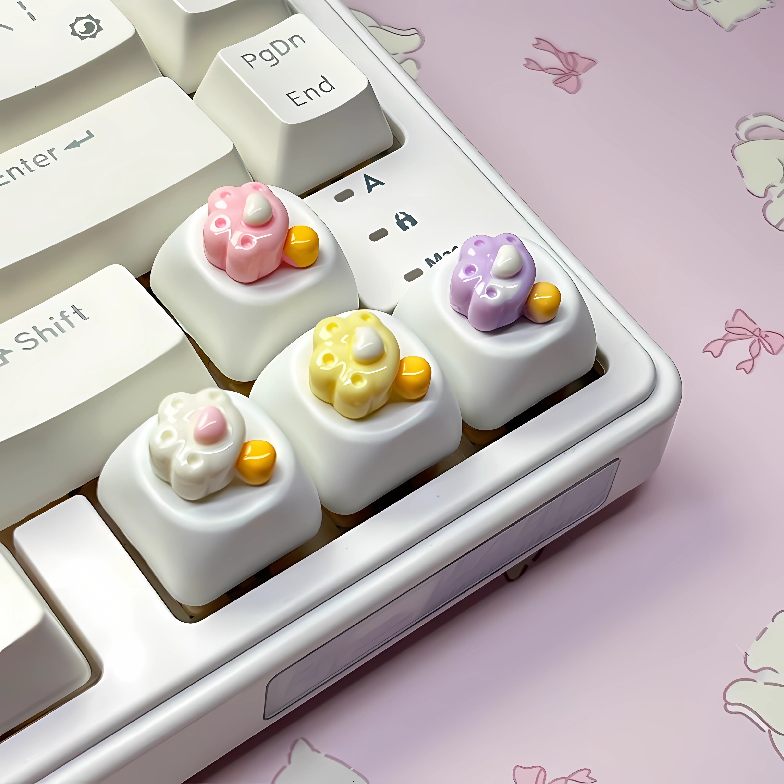 长美甲穿戴甲敲键盘可爱猫爪棒键盘装饰键帽增高打游戏办公神器