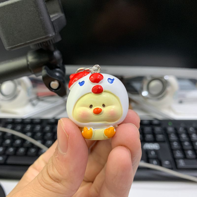 圣诞节礼物可爱萌鸭创意个性钥匙扣书包挂件钥匙链网红小挂饰品