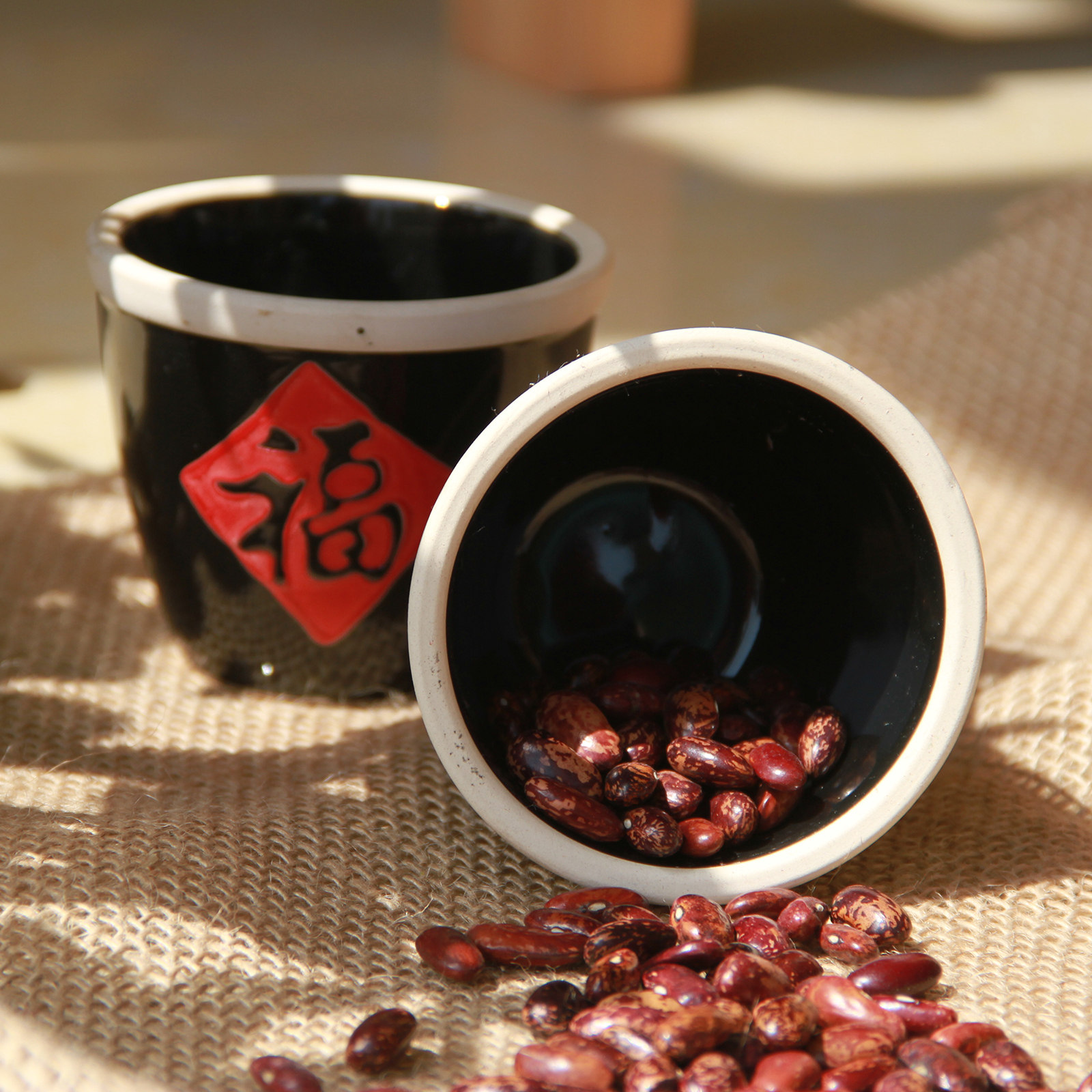 中国风陶瓷碗水缸摆件民族年味道农产品美食摄影道具烟灰缸福字缸,家居饰品,装饰摆件,淘宝优惠券,粉丝福利购,淘宝优惠卷