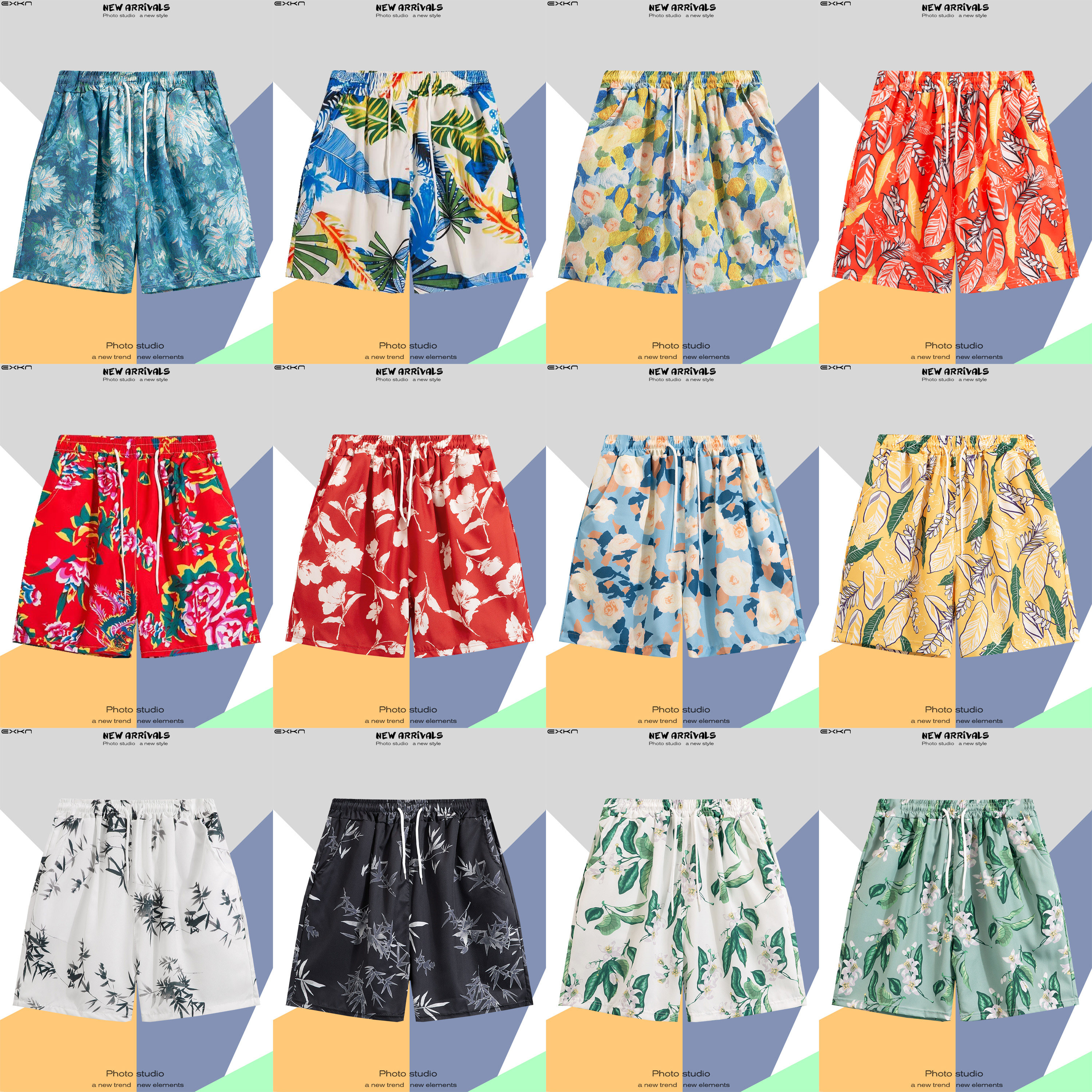 夏季海边度假裤衩男五分休闲运动大码夏威夷短裤潮速干宽松沙滩裤,男装,短裤,淘宝优惠券,粉丝福利购,淘宝优惠卷