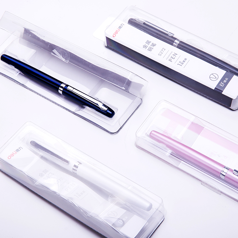 用吸墨器！还能用墨囊！得力钢笔